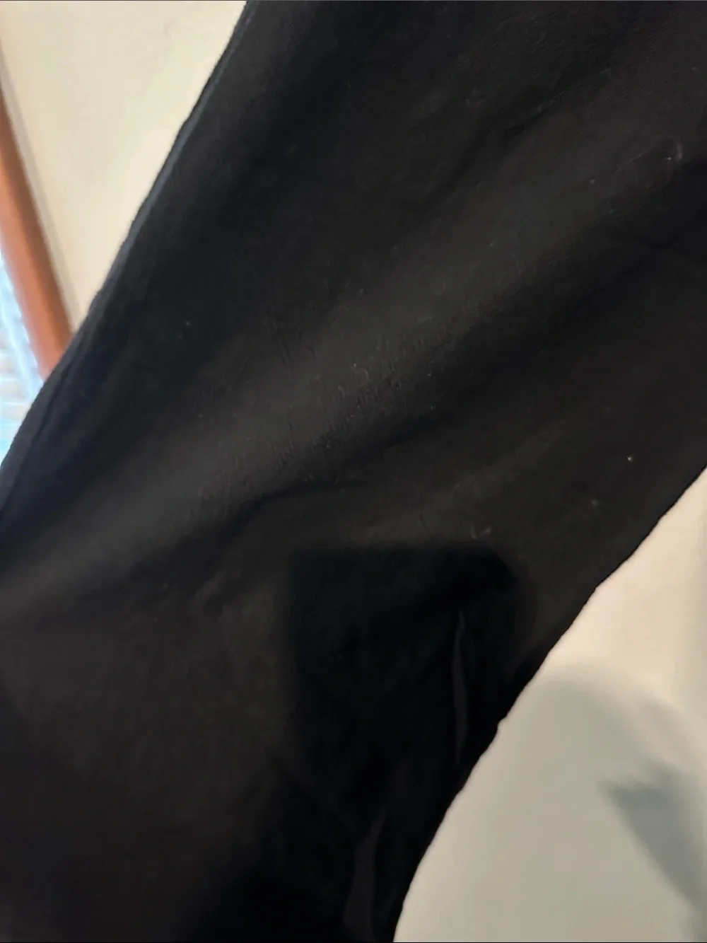 Women's Black Wide-Leg Linen Blend Pants